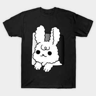 white bunny peeking T-Shirt